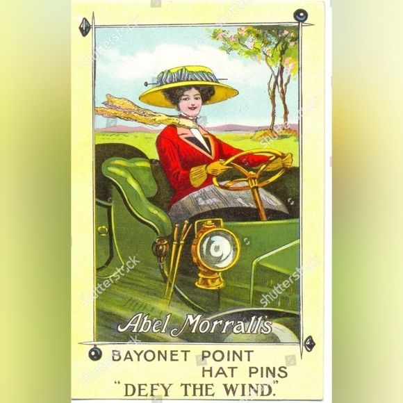 VINTAGE⚜️Kaleidoscope Cabochon Filigree Hat Pin - Picture 10 of 10